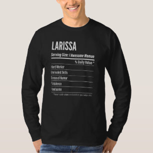 Camiseta Mulheres Larissa Fatos Nutricionais Servindo Cal d