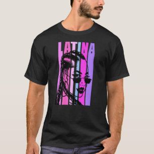 Camiseta Mulheres Latina Rainha Porto-Riquenho México Af