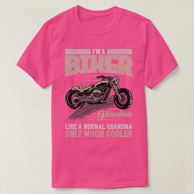 Camiseta Mulheres Legal Biker Vovó Funny Biker Motocicleta  (Frente do Design)