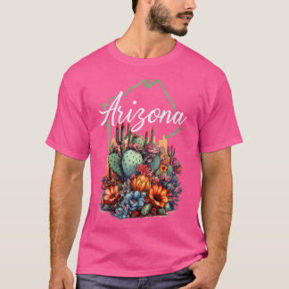 Camiseta Mulheres Legal Flores de Arizona Sentindo Cactus