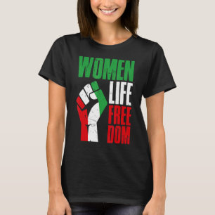 Camiseta Mulheres Liberdade Vintage Iraniana Desolada Livre