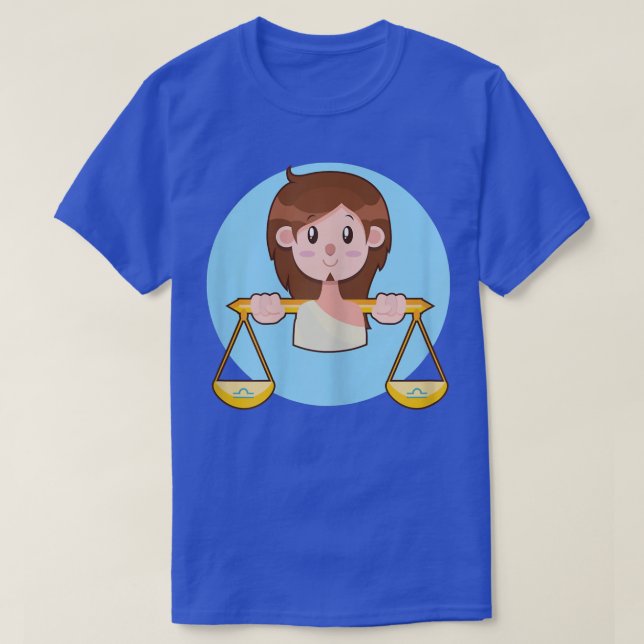 Camiseta Mulheres Libra Zodiac Horoscope Astrologia T-shirt (Frente do Design)