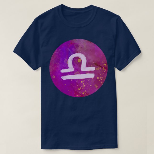 Camiseta Mulheres Libra Zodiac Horoscópio Astrologia Premiu (Frente do Design)
