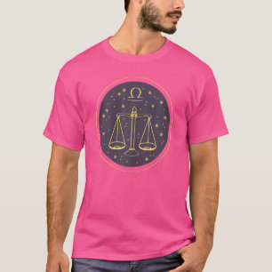 Camiseta Mulheres Libra Zodiac Por Sua Astrologia Horoscópi