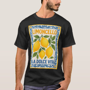 Camiseta Mulheres Limoncello La Dolce Vita Lemons Italianos