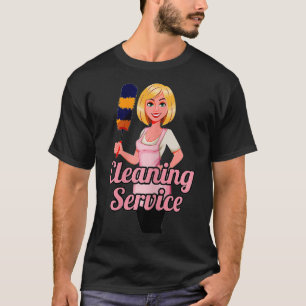 Camiseta Mulheres Limpando Lady Agregando Carreira Mulher H