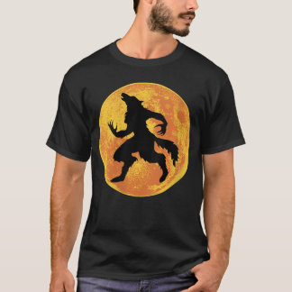 Camiseta Mulheres Lobisomem Halloween Lua Cheia Lobo Assust