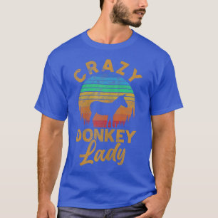 Camiseta Mulheres Loucas Donkey Lady Donkey Proprietária Fa