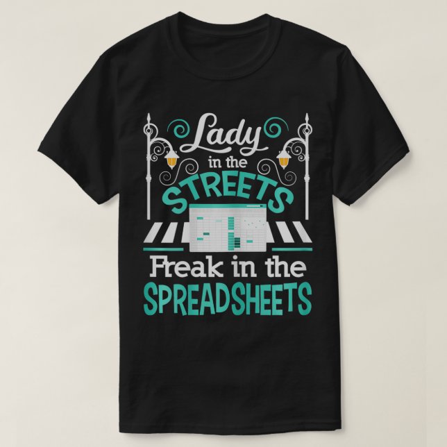 Camiseta Mulheres Loucas Nas Planilhas Contabilidade Engraç (Frente do Design)