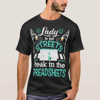 Camiseta Mulheres Loucas Nas Planilhas Contabilidade Engraç
