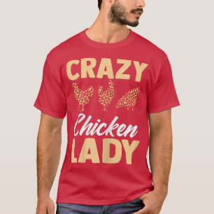 Camiseta Mulheres Loucas Passando Galinha Leopardo Mulheres