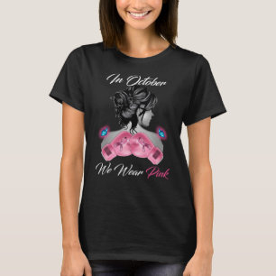Camiseta Mulheres Luvas Boxando Em Outubro Vestimos Mama Ro
