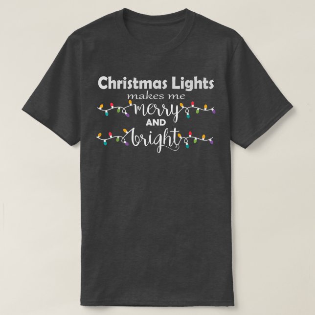 Camiseta Mulheres Luzes De Natal Feliz E Bela Diversão Mãe  (Frente do Design)