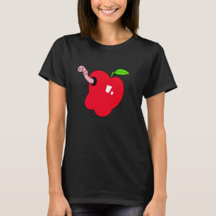 Camiseta Mulheres Maçã com Minhoca