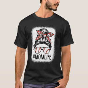 Camiseta Mulheres Mãe A Vida Maldita Bun Softball Mãe Bas