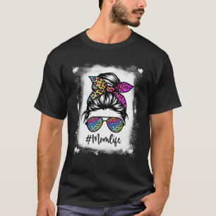 Camiseta Mulheres Mãe A Vida Sangrou A Mãe A Vida Leopard