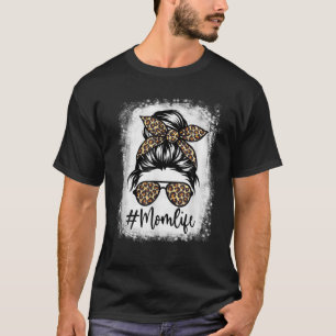 Camiseta Mulheres Mãe A Vida Sangrou A Mãe A Vida Leopard