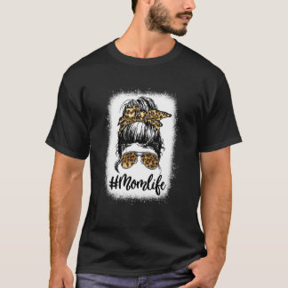 Camiseta Mulheres Mãe A Vida Sangrou A Mãe A Vida Leopardo