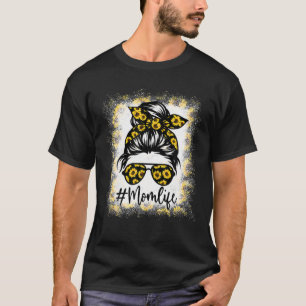 Camiseta Mulheres Mãe A Vida Sangrou A Mãe A Vida Leopardo 