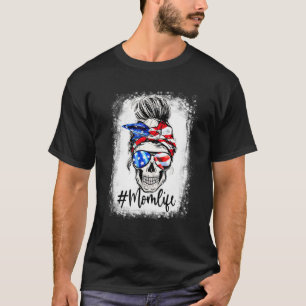 Camiseta Mulheres Mãe A Vida Sangrou Mamãe A Bandeira Da Vi