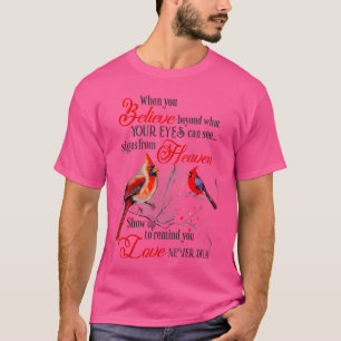 Camiseta Mulheres Mãe Amiga Cristã Religiosa Cardinal Bird