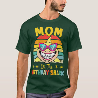 Camiseta Mulheres Mãe Da Família De Aniversário De Tubarão