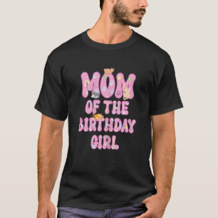 Camiseta Mulheres Mãe Da Garota De Aniversário Gato Parecia