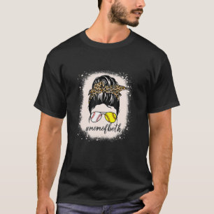 Camiseta Mulheres Mãe De Ambos Teus Baseball Mãe Mensagem B