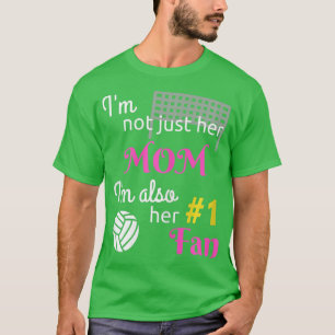 Camiseta Mulheres Mãe Fan Adoro Voleibol T