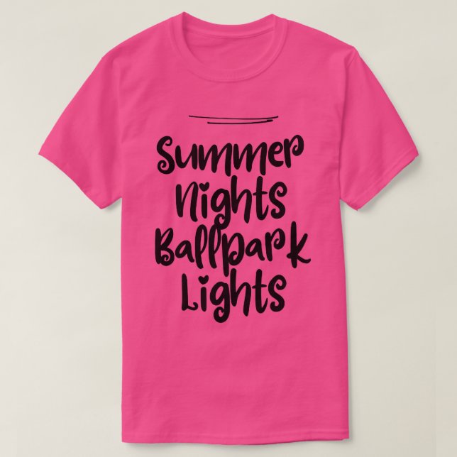 Camiseta Mulheres Mãe Noites De Verão Engraçadas Luzes De B (Frente do Design)