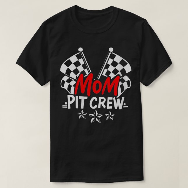 Camiseta Mulheres Mãe Pit Crew VNeck (Frente do Design)