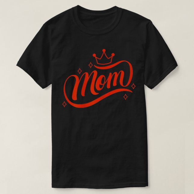 Camiseta Mulheres Mãe Rainha Dia de as mães (Frente do Design)