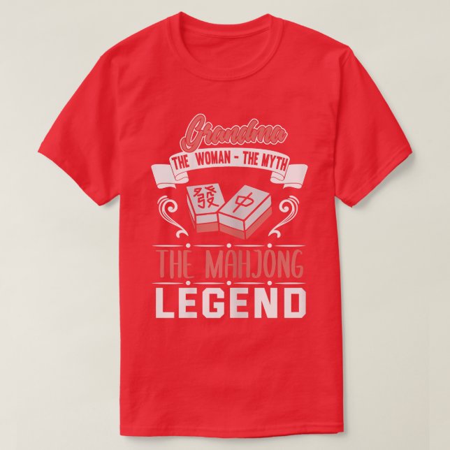 Camiseta Mulheres Mahjong Avó Engraçada Avó Chinesa (Frente do Design)