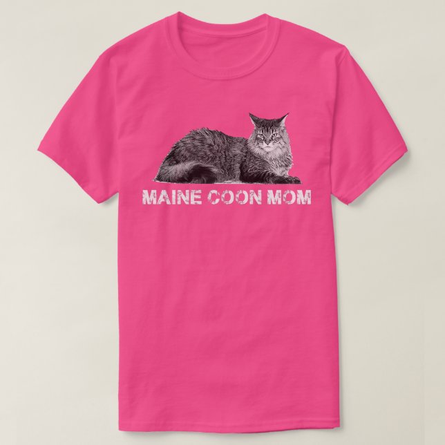 Camiseta Mulheres Maine Cacete Gato Gatinho presente, gatin (Frente do Design)