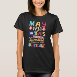 Camiseta Mulheres Maio De 1938 84 Anos Sendo Incrível Flora