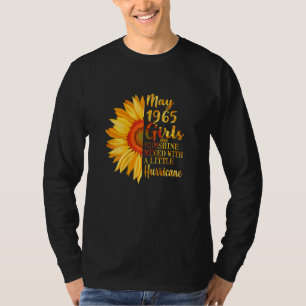 Camiseta Mulheres Maiores Meninas 1965 57º Aniversário 57 A