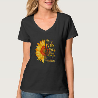 Camiseta Mulheres Maiores Meninas 1965 57º Aniversário 57 A
