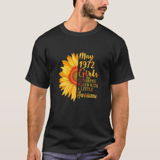 Camiseta Mulheres Maiores Meninas 1972 50º Aniversário 50 A