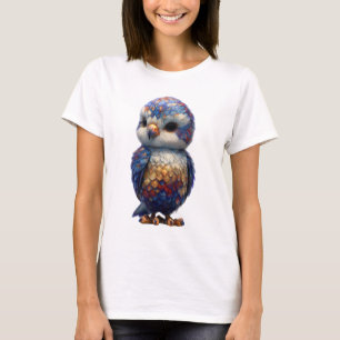 Camiseta Mulheres Majestosas de Coruja Alada Mítica Iridesc