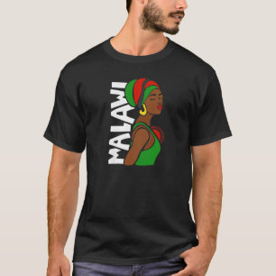 Camiseta Mulheres Malauí Malauí Bandeira Patrimônio African