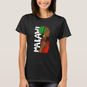 Camiseta Mulheres Malauí Malauí Bandeira Patrimônio African