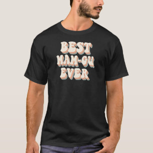 Camiseta Mulheres Mam Gu Welsh Avó Melhor Mam Gu Ever I Lov