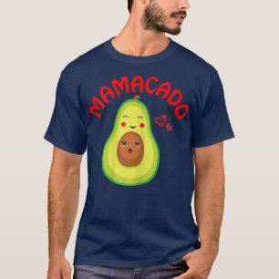 Camiseta Mulheres Mama Avocado Mãe Engraçado Avocado Mamaca