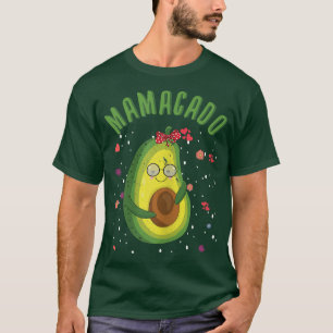 Camiseta Mulheres Mama Avocado Mamãe Mamãe Grávida Feliz