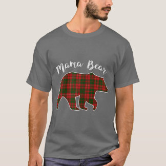 Camiseta Mulheres Mama Bear Natal Xadrez de Panjama Buffalo