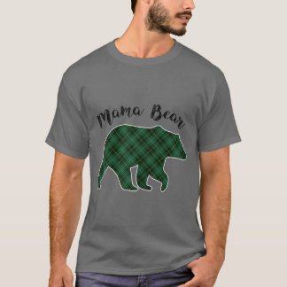 Camiseta Mulheres Mama Bear Natal Xadrez de Panjama Buffalo