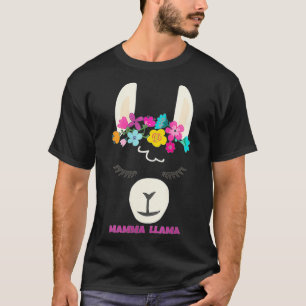 Camiseta Mulheres Mama LLAMA Nome Dotado Para Dias de os na