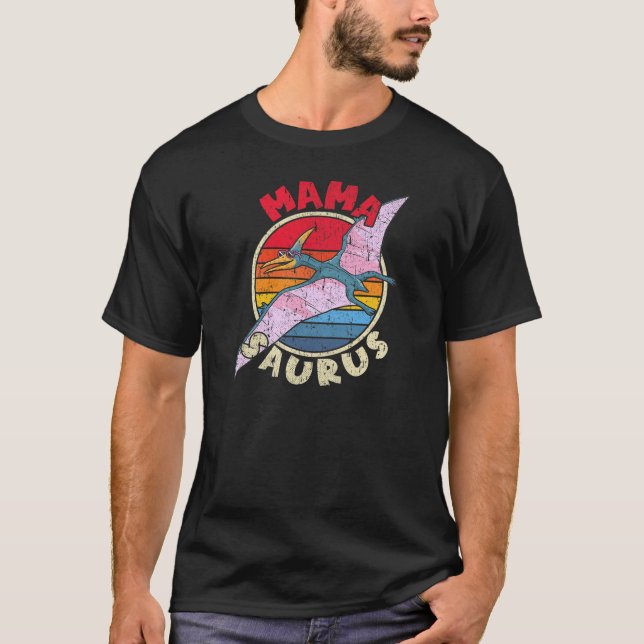 Camiseta Mulheres Mama Saurus I Pterodactylus I Family Matc (Frente)