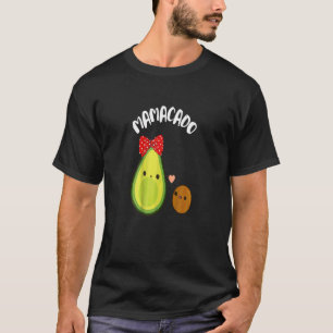Camiseta Mulheres Mamacado Cute Avocado Grávida Mãe