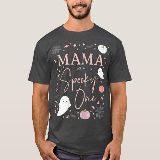 Camiseta Mulheres Mamãe da Garota Spooky Primeiro Aniversár